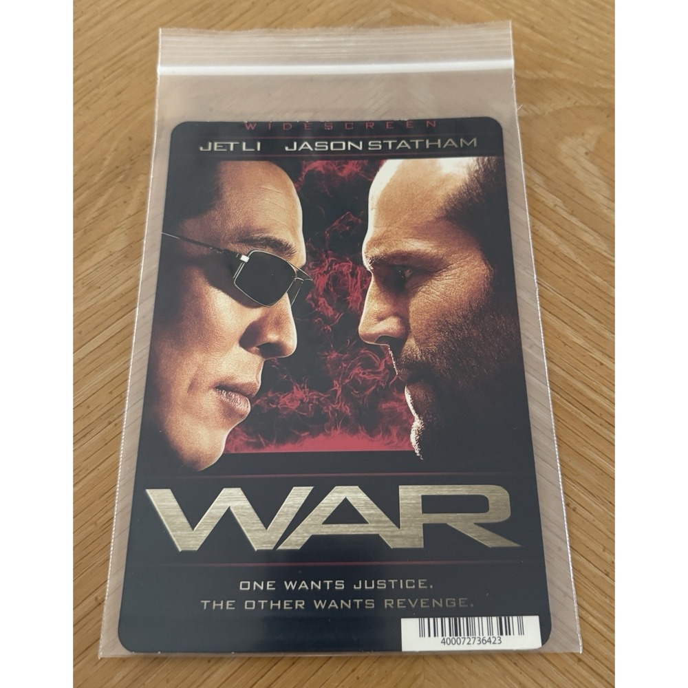 WAR - BLOCKBUSTER MINI POSTER‎ BACKER CARD  (NOT A MOVIE)